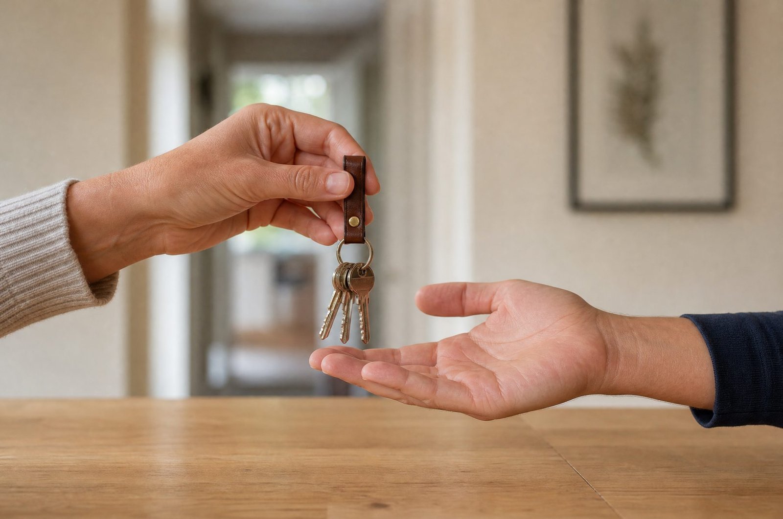 House keys being handed over